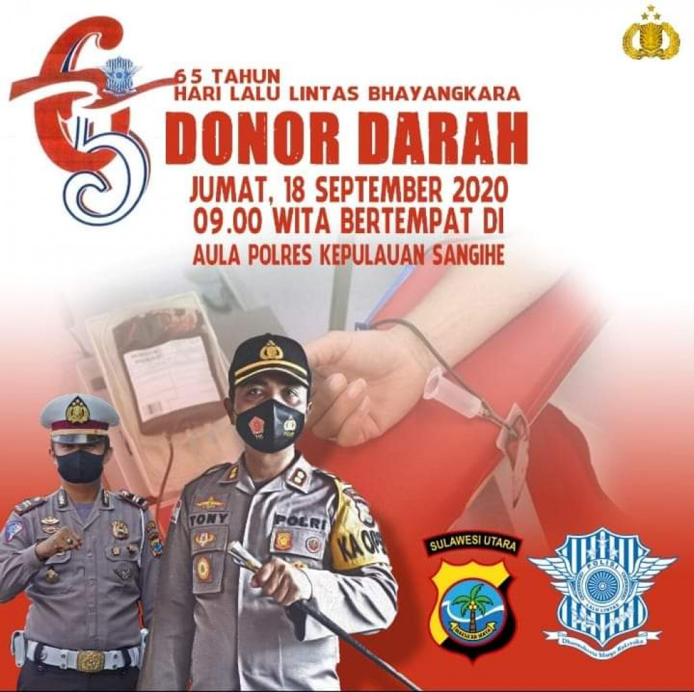 Donor darah hari lalu lintas bhayangkara 65 tahun