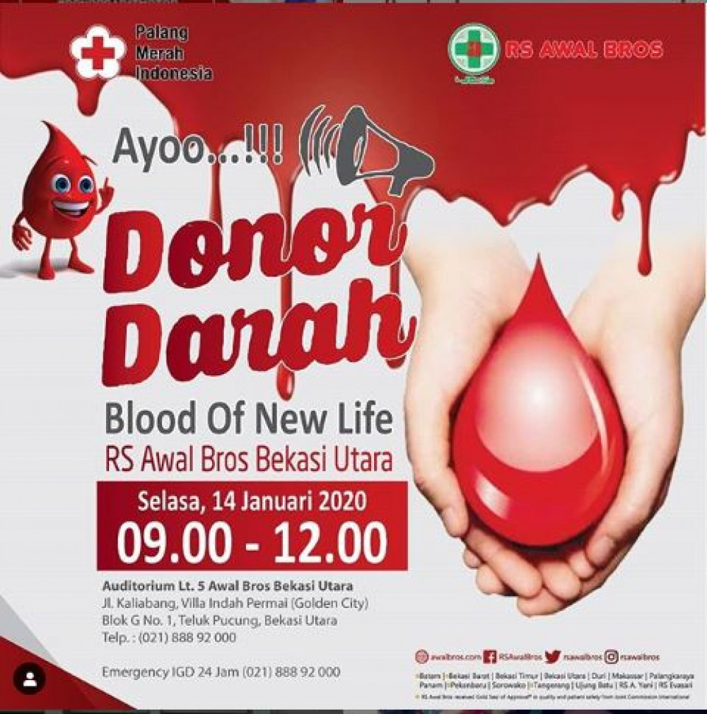 Donor Darah RS Awal Bros Bekasi Utara